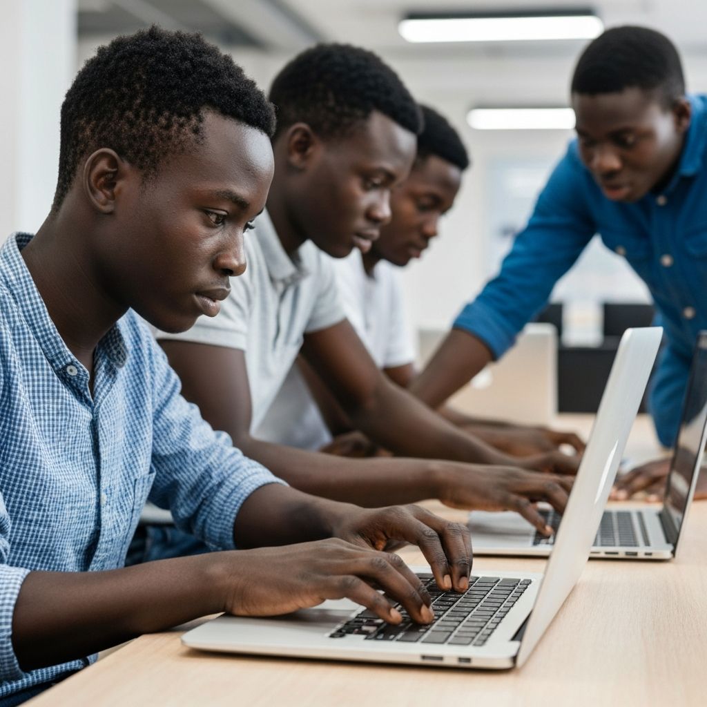 Students receiving professional certification training